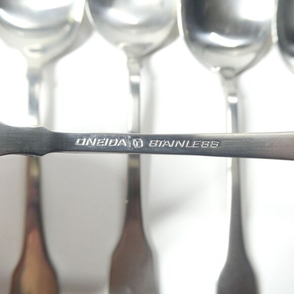 American Colonial Oneida Cube 72pc Flatware Set Stainless Forks Spoons - Picture 3 of 16